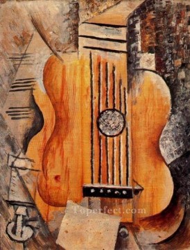  Aime Painting - Guitare Jaime Eva 1912 Cubism